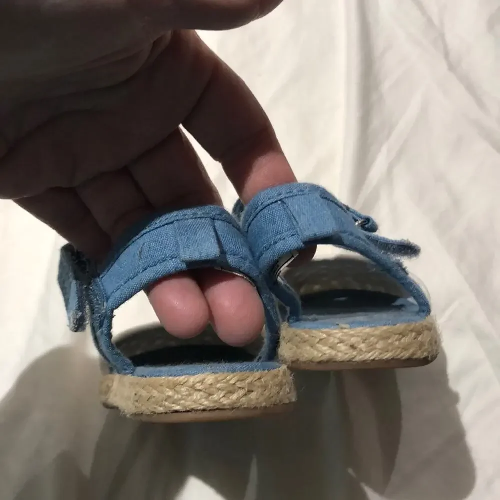 Chambray White espadrille 7toddler worn 2 times